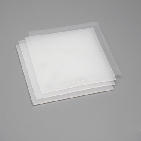 Dichtungsplatten 10x10 cm für Glasdusche – 0,5 / 1 / 2 / 3 mm Stärke–Transparente Ausgleichsplatten für Glasduschabtrennung
