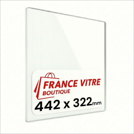 442 x 322 x 4 mm - Vitre de cheminée pour insert et poêle à bois - verre de rechange - France Vitre - jusqu'à 800°C - 322 x 442 x 4 mm (1/5)