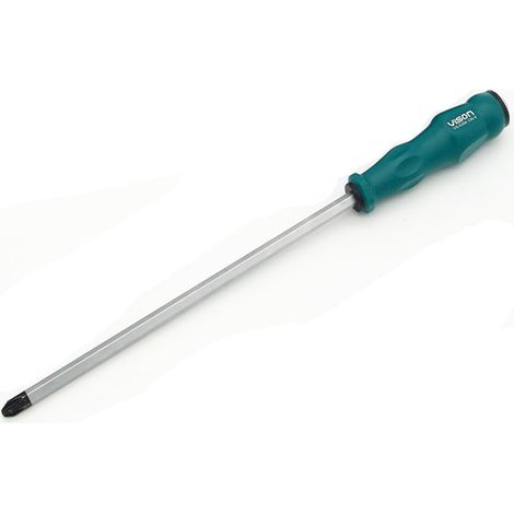 Tournevis plat extra long de 410 mm avec tige en acier S2 avec poignée ergonomique 30,5 cm plat (1/5)