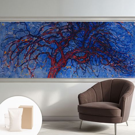Carta Da Parati Non Tessuto - Con Colla Inclusa per Camera da Letto - Facile da Applica - Motivo decorativo Albero della Fiamma 250x104 cm (1/5)