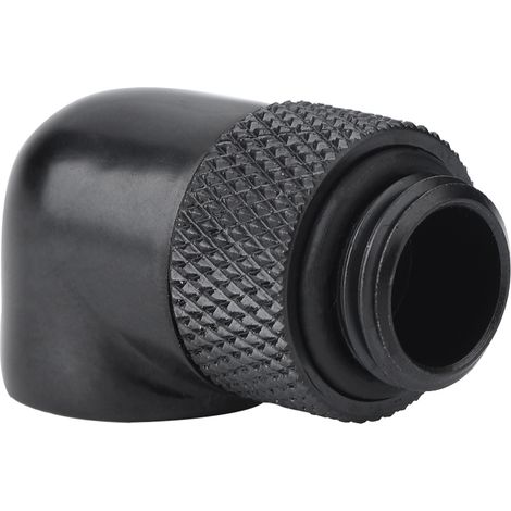 Raccord rotatif 90° noir G1/4 pour circuit de refroidissement PC, coude fileté pour tube