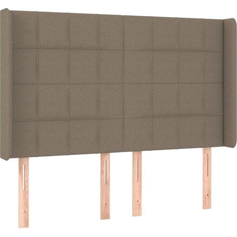 Maison Exclusive - Testiera ad Orecchio Tortora 147x16x118/128 cm in Tessuto