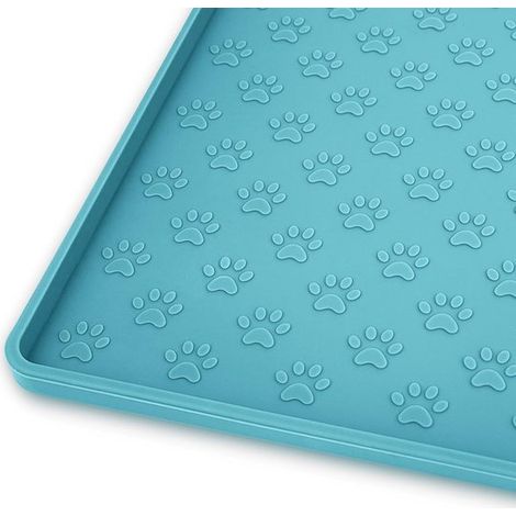 Tapis de gamelle pour chien et chat - Tapis d'alimentation en silicone - Tapis d'alimentation pour animaux - Antidérapant et imperméable - Utilisation intérieure et extérieure - Épais et résistant à l (1/5)