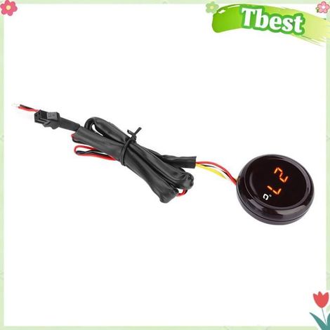 Tbest Thermomètre de moto Thermomètre numérique jauge de température d'eau pour / / / (lumière bleue) video autoradio Bleue Rouge (1/5)