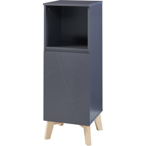 Mobiletto/scaffale per bagno grigio 86 x 30 x 30 cm 030008884