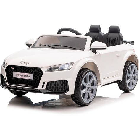 Auto Elettrica Bambini Audi TT RS 12V con Licenza Ufficiale Telecomando 2.4GHz Doppio Motore 30W Luci LED USB/MP3/AUX Soft Start Porte Apribili Cintura Sicurezza Bianco (1/5)