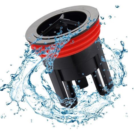 Bouchon de vidange de sol Bouchon anti-refoulement pour sol de douche – Bouchon de vidange anti-encrassement et anti-odeur, Noir (1/5)