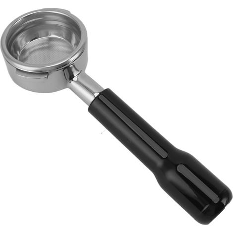 Porte-filtre à café sans fond pour machines à café Delonghi série 9 (modèles 9335, 9155, 9355 et 9665) - Argent (1/5)