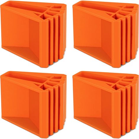 orange，Lot de 4 pieds d'échelle, pieds en caoutchouc, antidérapants, pièces de rechange pour échelle, télescopiques, à chevrons (1/5)