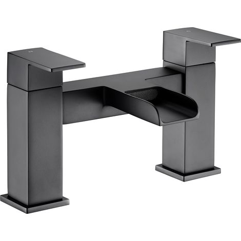 Black Waterfall Bath Filler Tap