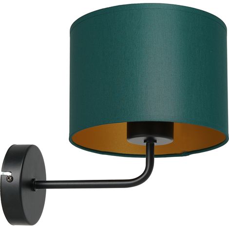 Applique murale Arden noir mat vert doré 1xE27 Luminex