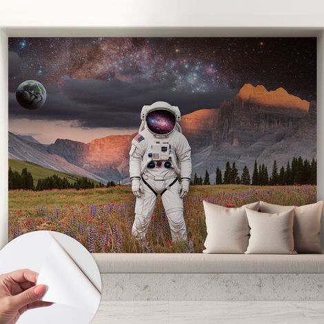 Papier peint autocollant Mural avec colle pour salon et chambre Décoration murale rapide Paysage cosmique 208x146 cm (1/5)