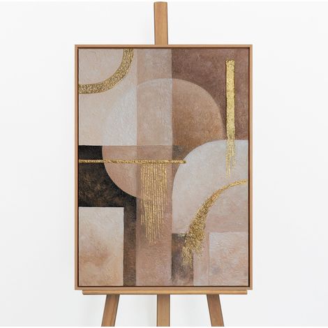 Gemälde Geometrie des Lichts Rahmen Eichefarben 70x50 cm (1/5)
