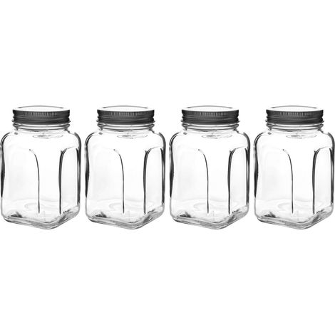 Set di barattoli per la conservazione Set 8,5 x 8,5 x 14 cm / 660 ml (4 Pieces) (1/2)