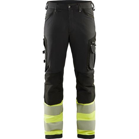 Pantalon de travail stretch haute visibilité classe 1 1193 - Noir/Jaune XL - FR(50) - SE(C56) - Longues