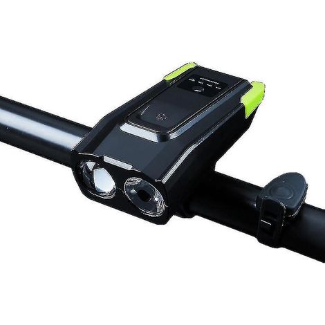 4000-mAh-Induktions-Fahrradfrontlicht, USB-aufladbar, intelligenter Scheinwerfer mit Hupe, 800 Lumen LED-Fahrradlicht, Fahrradtaschenlampe – Rot – 2000