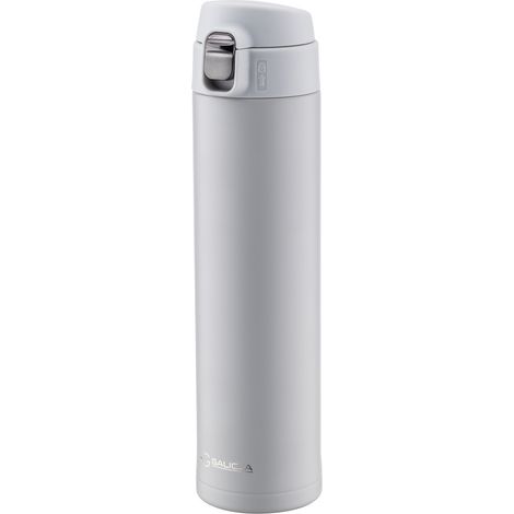 Taza térmica, botella termo, QUENTIN, 520 ml, acero inoxidable 18/10, plástico, gris (1/5)