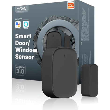 Capteur de Porte et de Fenêtre Intelligent, Nécessite ZigBee Gateway, Détecteur sans Fil pour Système d'alarme et Maison, Compatible avec Smart Life/ (1/5)