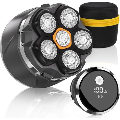 Men's Bald Head Shaver, Upgraded Version 6D Electric Skull Shaver, IPX8 Waterproof Wet (1/5)