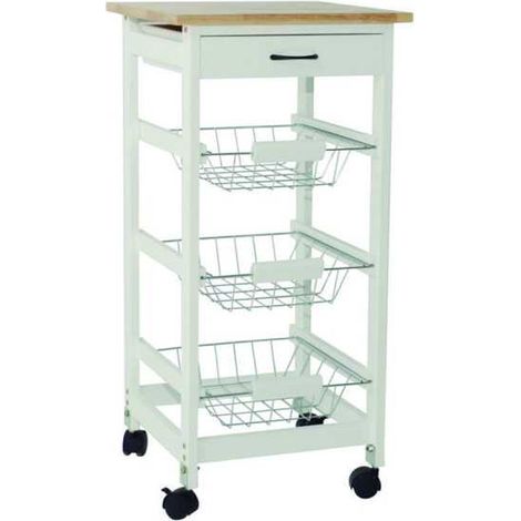 Carro Auxiliar Cocina Blanco DCASA