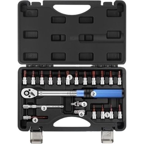 Set di chiavi a bussola - Kit di riparazione per casa e auto da 21 pezzi, chiave a bussola regolabile con attacco quadro da 1/4". (1/2)