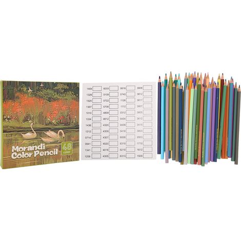 48 Crayons de Couleur Vives, Lisses & Préaffûtés pour Dessin, Coloriage et Peinture (1/5)