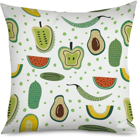 Housse de Coussin with orange mignonne et petites feuilles (1/5)