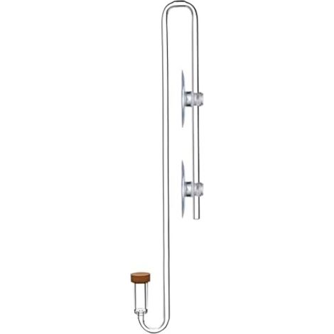 Diffuseur de CO2,Atomiseur de CO2 Suspendu en Acrylique avec Ventouses et Fonction de Comptage de Bulles pour Tube de CO2 ID de 4 Mm/0,16" (1/5)