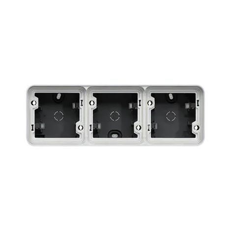 Hager Cubyko Triple Horizontale Verteilerdose grau