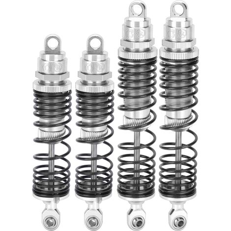 Lot de 4 amortisseurs avant et arrière en métal pour voitures RC TRAXXAS / SLASH 1/10 (argent) (1/5)