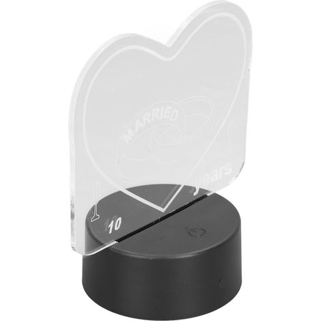 Lampe de chevet romantique en forme de cœur, 3D, 7 couleurs, tactile, alimentée par USB, cadeau idéal pour la Saint-Valentin (1/5)