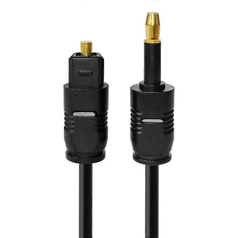 Câble Optique Numérique SPDIF TOSLINK 3,5mm vers Connecteur Circulaire - Longueur 3m (1/4)