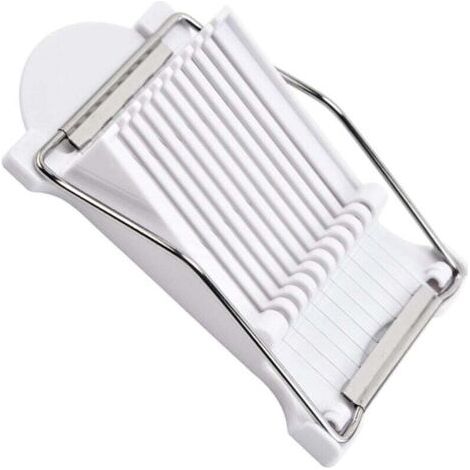 Trancheuse à Viande Luncheon,Egg Slicer Trancheuse Polyvalente en Fils d'acier Inoxydable,Trancheuse à Jambon Luncheon Meat, Trancheuse à Fromage à Pâte Molle,Blanc (1/5)
