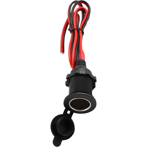 Adaptateur prise allume-cigare femelle pour voiture, connecteur fiche câble rallonge 12V. (1/5)