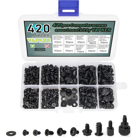 Lot de 420 vis pour ordinateur portable et carte mère (1/5)