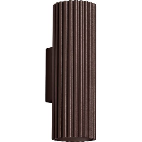 Applique KARBON marrone 6.5x20x8.5cm Alluminio Sollux (1/5)