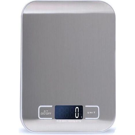 Digitale Präzisions-Küchenwaage, bis 5 kg – Edelstahl (1/5)