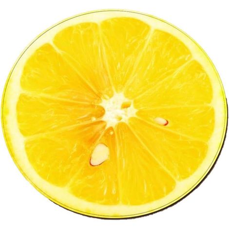 Niedliche runde Zitronen-Fußmatte, wasserabsorbierende Badematte, Badezimmerteppich, rutschfeste Bodenmatte, weiche Fußmatte für die Vordertür, Badematte (1/5)