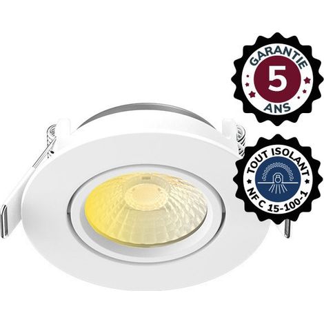 Spot LED inclinable CCT BBC 6W 2700/3000/4000K Dimmable IP65/5X - Garantie 5 ans Miidex Lighting® (1/4)