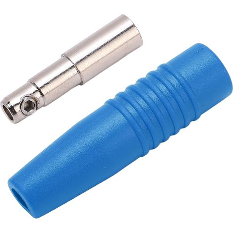 Connecteur Banane Femelle 4mm Nickelé pour Câbles de Test Électronique en Cuivre Pur Bleu (1/5)
