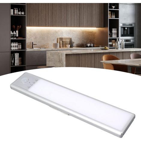 LED-Schrankleuchte mit Bewegungsmelder, kabellose Theken-/Schrankbeleuchtung, wiederaufladbares Küchennachtlicht per USB, LED-Kleiderschrankleuchte, Schrank-/Küchenschrankleuchte, 20 cm. (1/5)