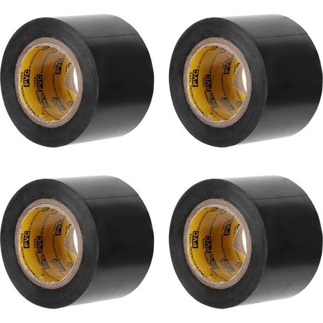 4 Pcs Ruban Électrique Électricien PVC Film Étanche Électrique Isolé Ruban D'étanchéité Réparation Outils,Taille:4,4 cm de large, 11 m de long(Noir) (1/5)