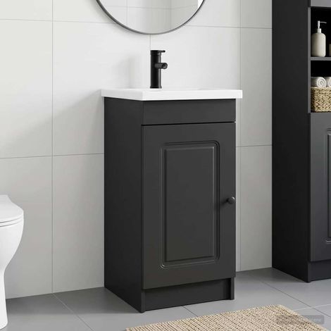 Vanidad de baño con lavabo Negro 42 x 40 x 84,5 cm
