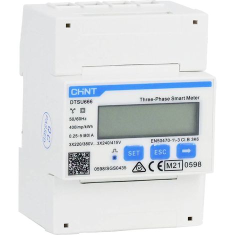 [GEBRAUCHT] B-Ware Chint 313280 DTSU666 Electricity Meter 3-Phase Digital MID-Approved (1/2)