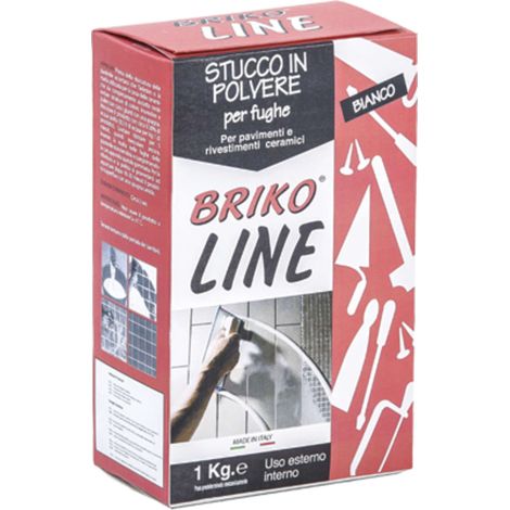 STUCCO FUGHE MAIOLICHE BRIKO LINE - BIANCO KG 1 - 12 pezzi