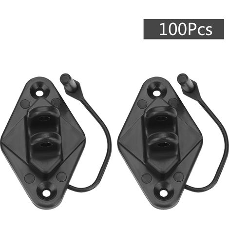 Accessoires d'isolateurs de clôture électrique Pinlock, poteau en bois, 100 pièces (1/5)
