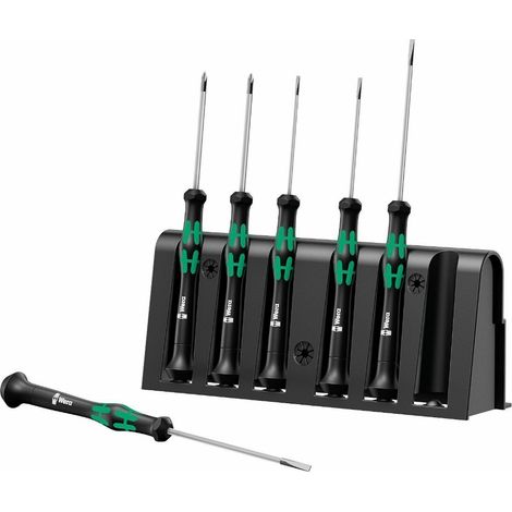 Wera 118150 6pce Kraftform Micro Precision Screwdriver Set Slotted &amp Phillips