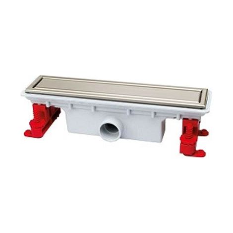 Nicoll – Caniveau de douche 390mm diamètre 40mm – Grille inox réversible – Débit 0.66 L/s – Sortie D40mm – Positionnement mural ou central – SICAN40R (1/5)