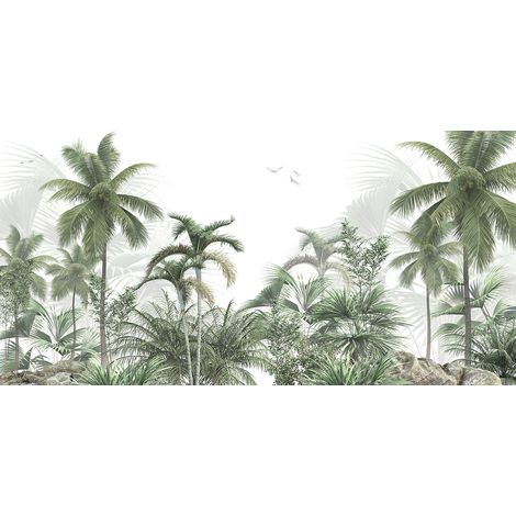 Papier peint panoramique - Forêt Tropicale - 130 cm x 64 cm (1/2)