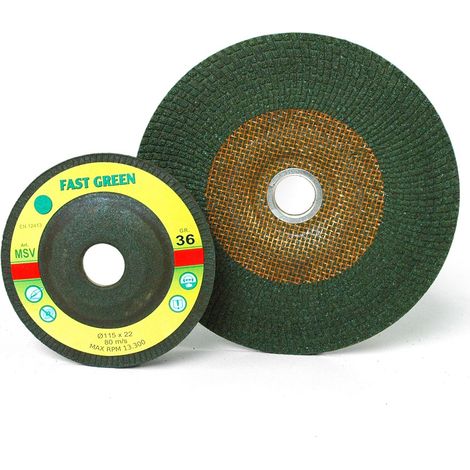Disco da sbavatura rapida di alluminio. inox e acciai legati - D.180x5x22 Gr.36 - Conf.25pz